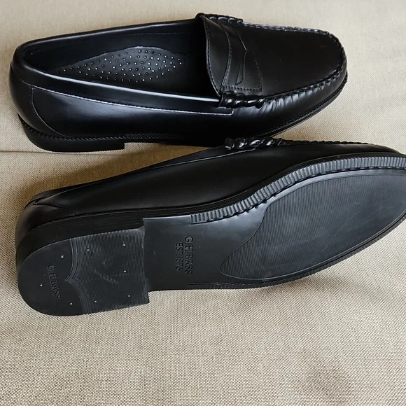 G.H BASS Larson Weejuns Penny Loafers In Black, Men's 10.5 - Picture 7 of 13